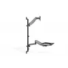 Soporte de pared para puesto de trabajo sentado-de pie DIGITUS individual, negro, carga máx.: 1-8 kg, tamaño máx. de pantalla: 17-32