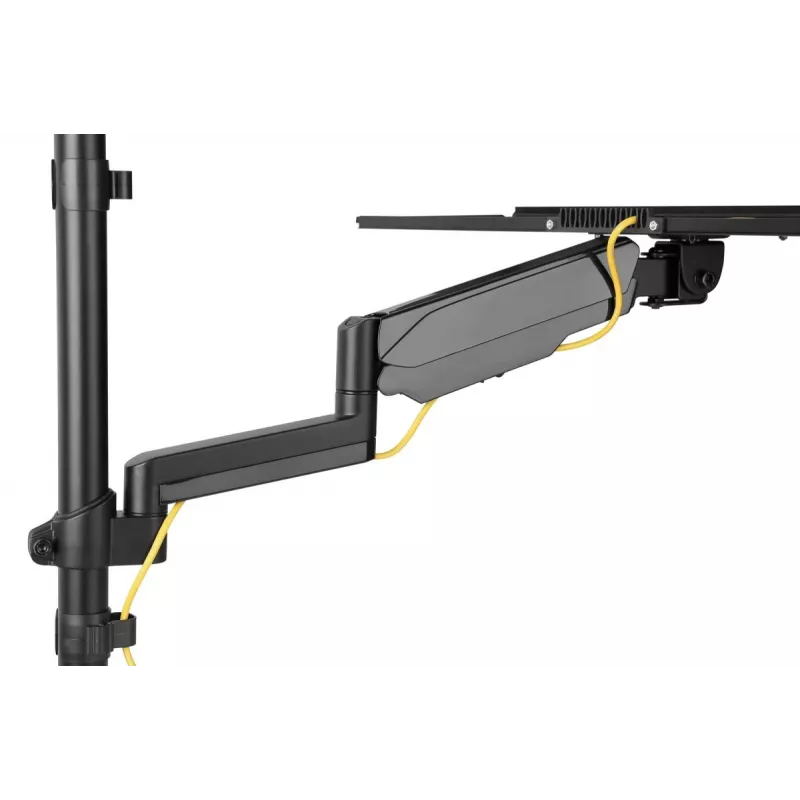 Soporte de pared para puesto de trabajo sentado-de pie DIGITUS individual, negro, carga máx.: 1-8 kg, tamaño máx. de pantalla: 17-32