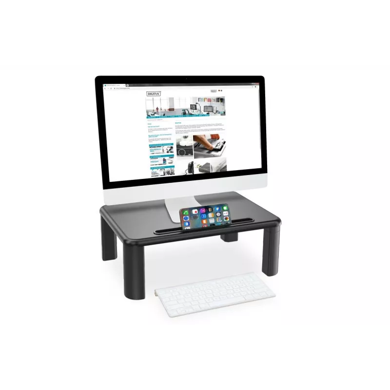 Soporte de monitor de mesa ajustable en altura DIGITUS 400x280x143mm; carga máx. hasta 10kg