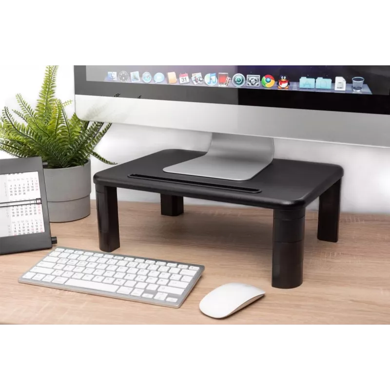 Soporte de monitor de mesa ajustable en altura DIGITUS 400x280x143mm; carga máx. hasta 10kg