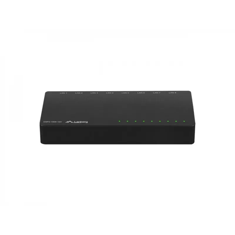 Switch LANBERG Dsp2-1008-12v 8x 1gb/s no gestionado Gigabit Ethernet sobremesa 12v