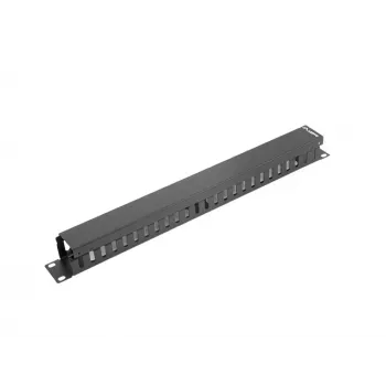 Panel de guiado de cables para rack LANBERG AK-1201-B – 1U metal, 19