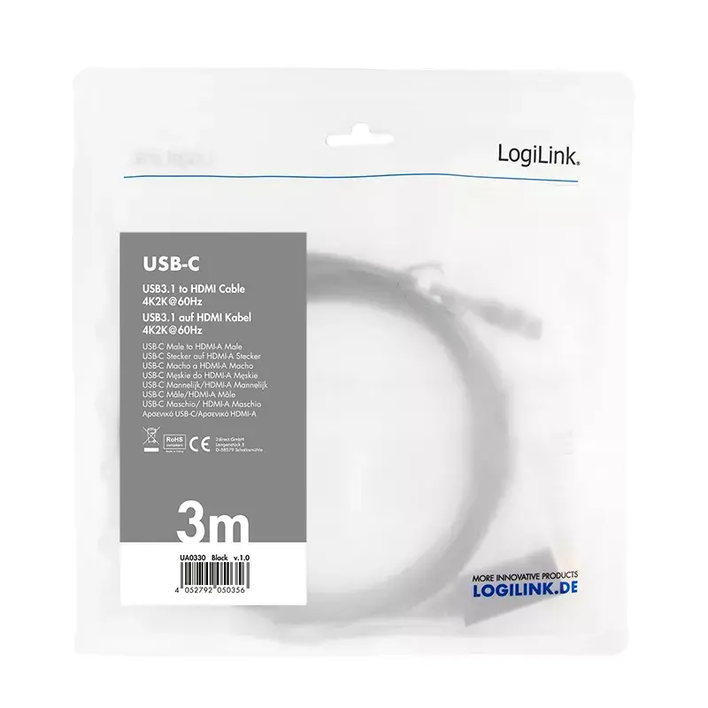 Adaptador gráfico USB LogiLink UA0330 negro