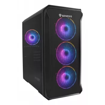 GENESIS Irid 503 ARGB Micro Tower negro, transparente