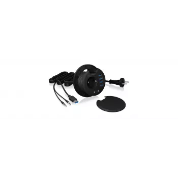 ICY BOX IB-HUB1430 conector hembra negro
