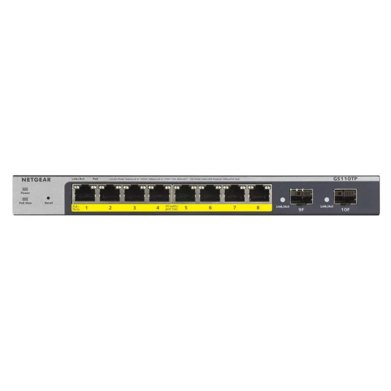 NETGEAR GS110TP Gigabit Ethernet (10/100/1000) gestionado L2/L3/L4 Power over Ethernet (PoE) gris