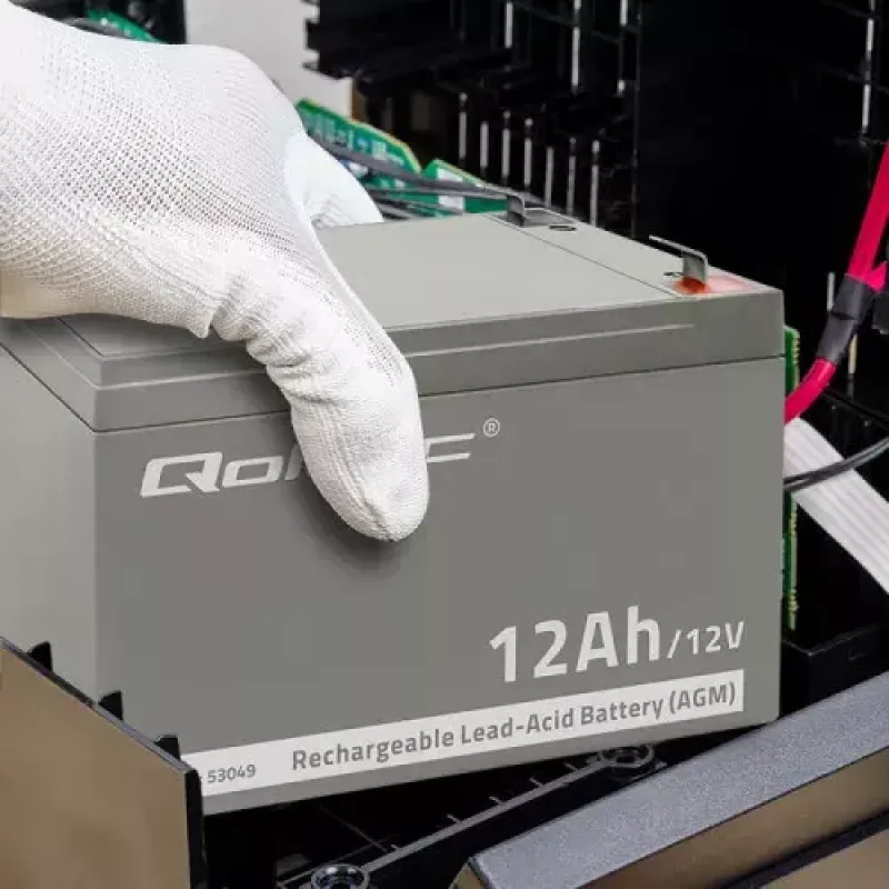 Batería para SAI QOLTEC 53049, VRLA AGM 12 V 12 Ah, gris, 150×98×95 mm