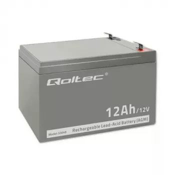 Batería para SAI QOLTEC 53049, VRLA AGM 12 V 12 Ah, gris, 150×98×95 mm
