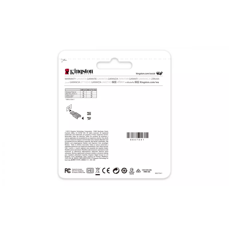 Lector de tarjetas Kingston Technology MobileLite Plus USB 3.2 Gen 1 (3.1 Gen 1) Type-A negro