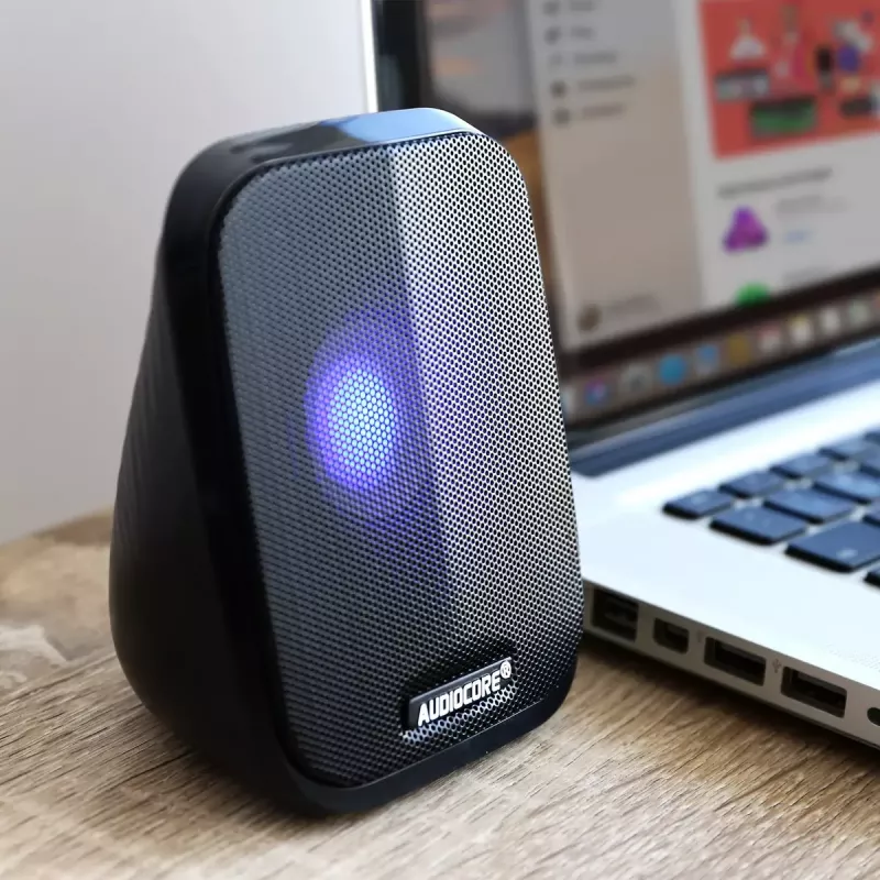 Altavoz Audiocore AC835 con cable 2.0 6 W USB negro altavoz de mesa