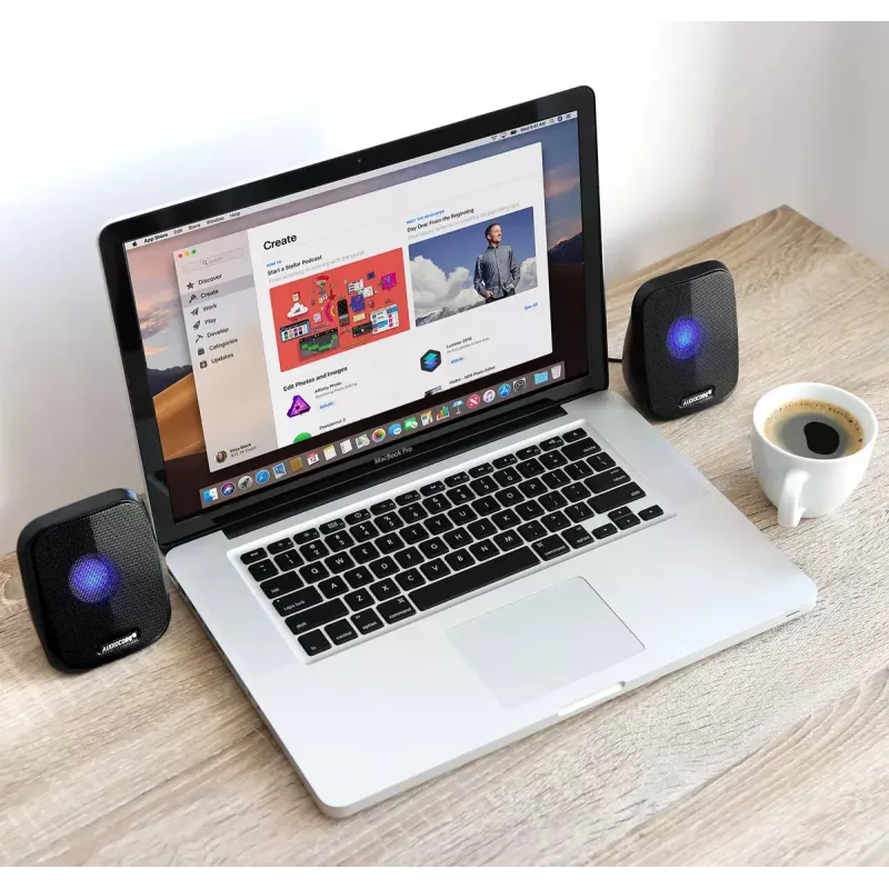 Altavoz Audiocore AC835 con cable 2.0 6 W USB negro altavoz de mesa