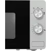 Microondas solo Gorenje MO20E1S — 20 l, 800 W, mando giratorio, plato giratorio de 270 mm, acero inoxidable/negro