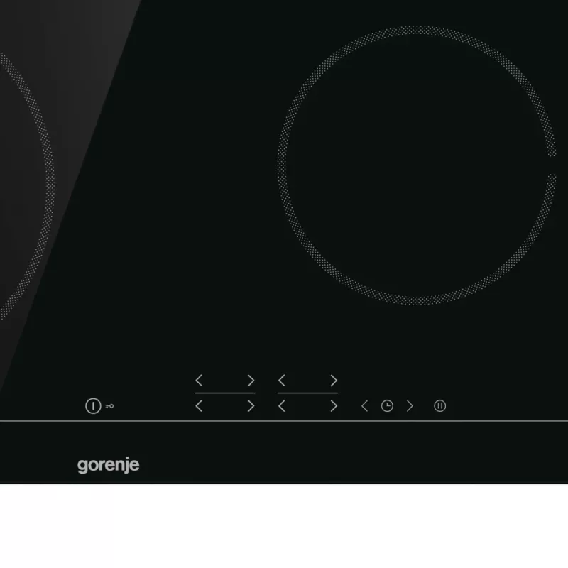 Placa vitrocerámica integrada Gorenje ECT641BSC, 60 cm, 4 zonas, control táctil, negra