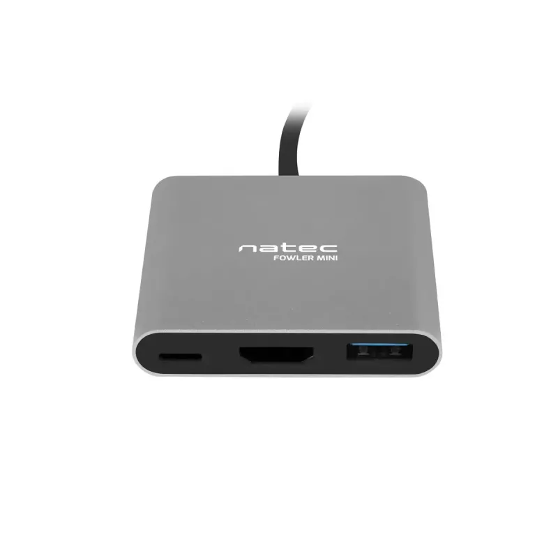 NATEC Fowler Mini adaptador multipuerto USB-C, USB-C PD, USB 3.0, HDMI 4K, gris
