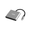 NATEC Fowler Mini adaptador multipuerto USB-C, USB-C PD, USB 3.0, HDMI 4K, gris