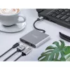 NATEC Fowler Mini adaptador multipuerto USB-C, USB-C PD, USB 3.0, HDMI 4K, gris