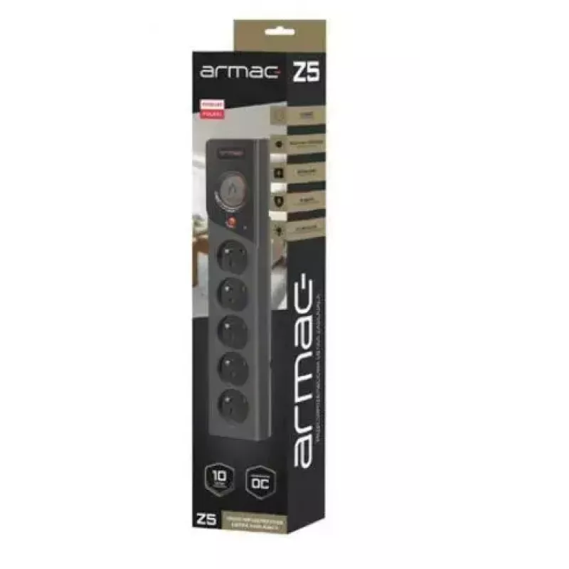 Regleta de enchufes ARMAC Z5 1,5M — 5 tomas de 230V, 10A