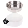Adler AD 3166 báscula de cocina electrónica con bol, 5 kg, graduación de 1 g, LCD, función de tara, acero inoxidable, blanca