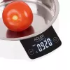 Adler AD 3166 báscula de cocina electrónica con bol, 5 kg, graduación de 1 g, LCD, función de tara, acero inoxidable, blanca