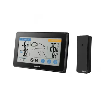 Higrómetro termómetro Hama Touch negro LED batería