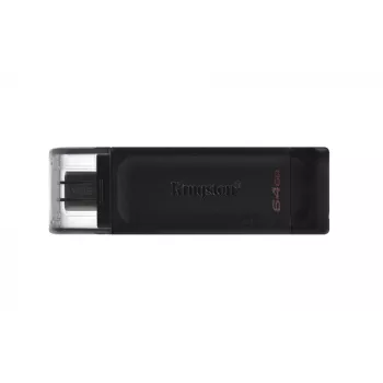 Kingston Technology DataTraveler 64GB USB-C 3.2 Gen 1 70, 64 GB, USB Type-C, 3.2 Gen 1 (3.1 Gen 1), Cap, 7 g, Negro