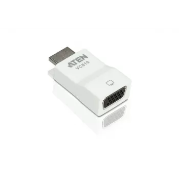 Convertidor HDMI a VGA ATEN, blanco, plástico, 1920 x 1200 píxeles, 1080p, HDMI, VGA