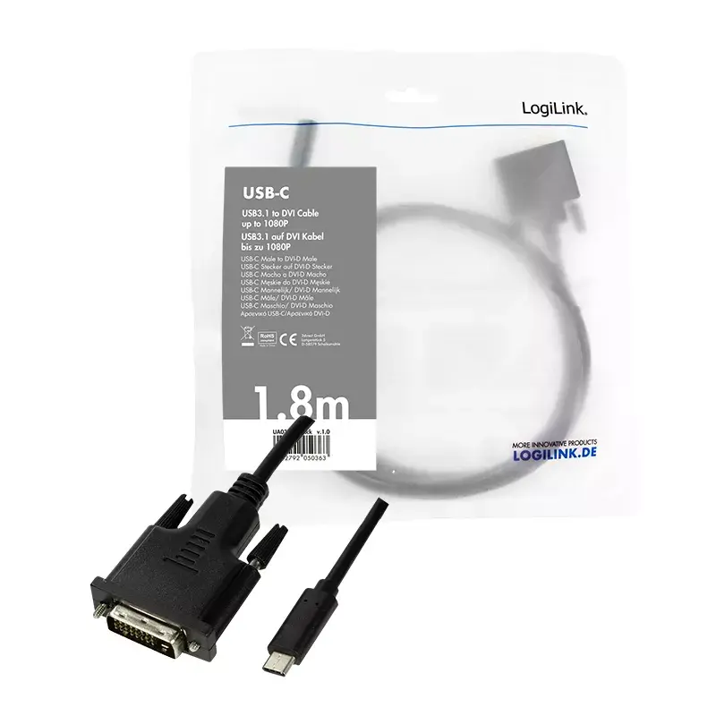 Adaptador gráfico USB LogiLink UA0331 Negro
