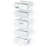 Congelador vertical Bosch Serie 6 GSN54AWDV — 328 L netos, NoFrost, FastFreeze, pantalla LED, blanco