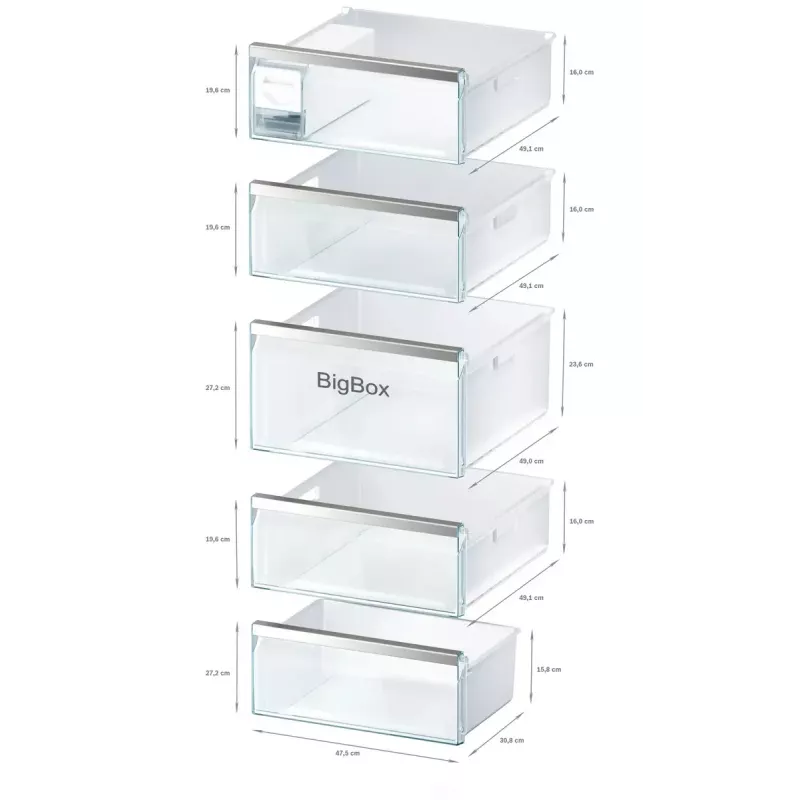 Congelador vertical Bosch Serie 6 GSN54AWDV — 328 L netos, NoFrost, FastFreeze, pantalla LED, blanco