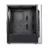 Caja de PC IBOX Chiron ZH68 Gaming, torre semitorre ATX, soporte EATX, negra, ventana lateral, iluminación