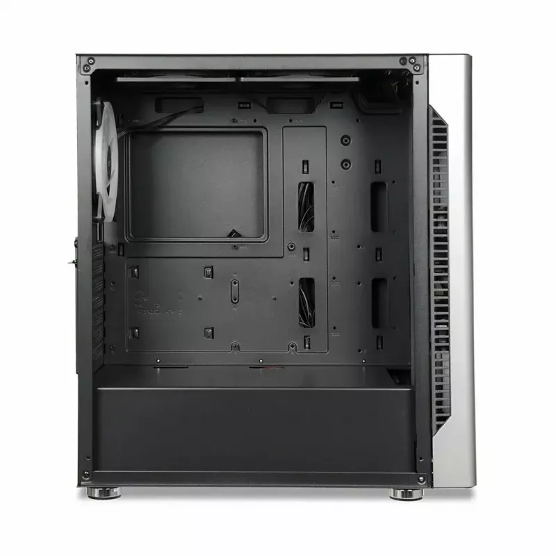 Caja de PC IBOX Chiron ZH68 Gaming, torre semitorre ATX, soporte EATX, negra, ventana lateral, iluminación