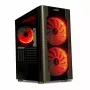 Caja de PC IBOX Chiron ZH68 Gaming, torre semitorre ATX, soporte EATX, negra, ventana lateral, iluminación