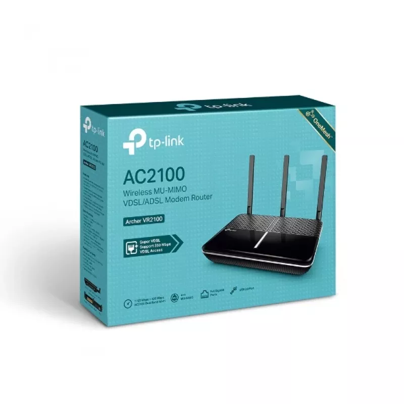 Router módem VDSL/ADSL TP-Link AC2100 Wireless MU-MIMO