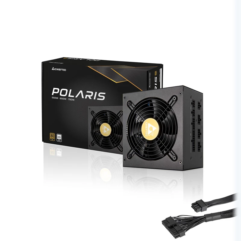 Fuente de alimentación Chieftec Polaris 650 W 20+4 Pin ATX PS/2 negra