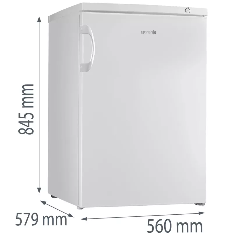 Arcón congelador Gorenje F492PW — 82 L, blanco, 4 estrellas, apertura a la derecha, 165 kWh/año