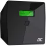 Sistema de alimentación ininterrumpida Green Cell UPS08 — Line-Interactive 700 W / 230 V, 4 tomas IEC, USB, RJ-45, batería 12 V 7 Ah, torre, negro