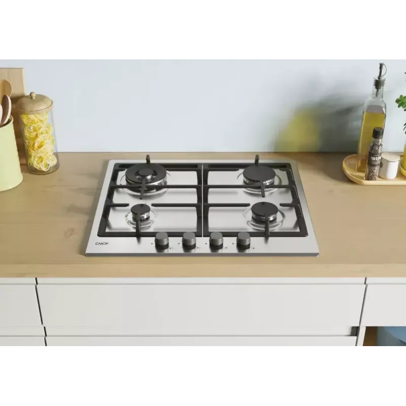 Candy Idea CHG6BR4WX Placa de gas integrable de acero inoxidable 60 cm 4 zonas