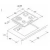 Candy Idea CHG6BR4WX Placa de gas integrable de acero inoxidable 60 cm 4 zonas