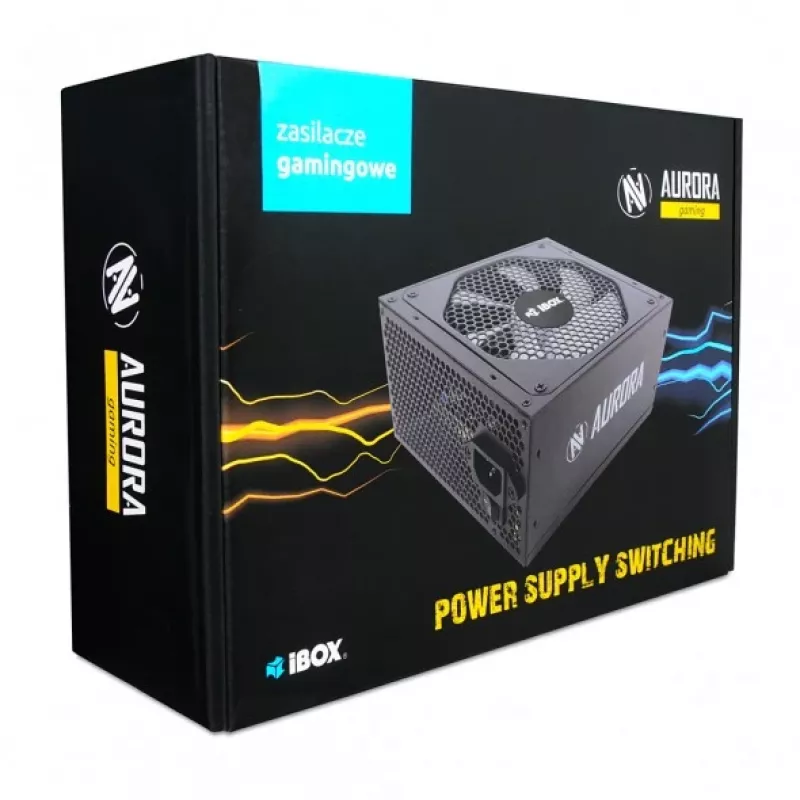 Fuente de alimentación iBox Aurora 700W ATX, ventilador de 14 cm