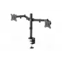 Soporte de monitor universal con abrazadera DIGITUS 17-32in 2x 8kg (máx.) Negro