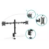Soporte de monitor universal con abrazadera DIGITUS 17-32in 2x 8kg (máx.) Negro
