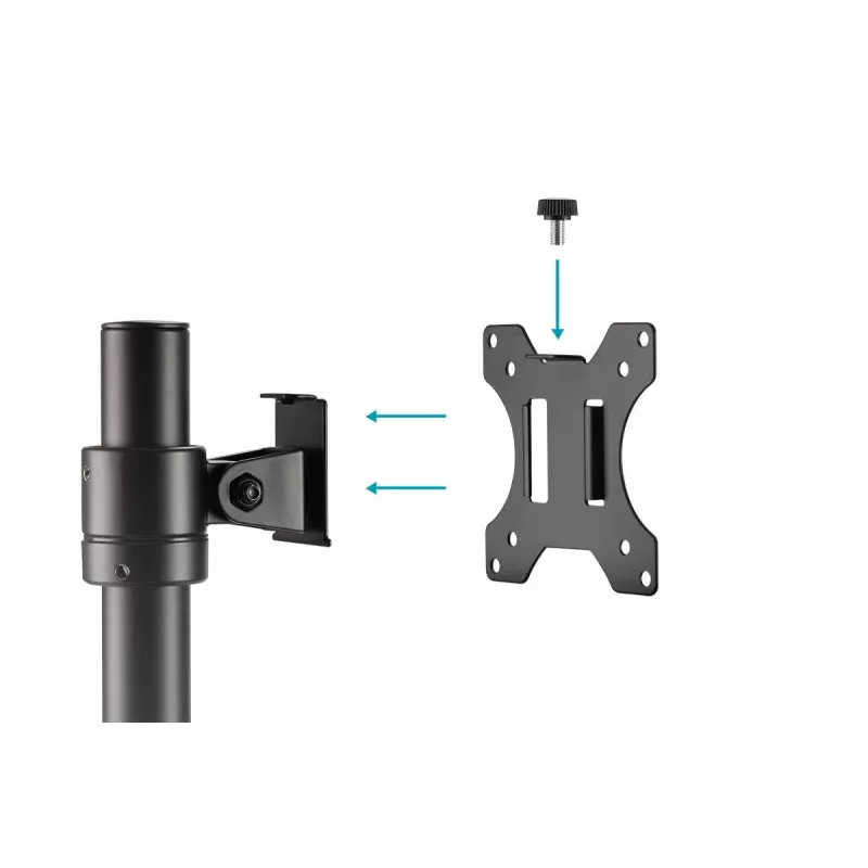 Soporte de monitor universal de poste DIGITUS 17-32in 8 Kg (máx.) Negro