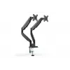 Soporte doble de monitor universal con abrazadera y muelle de gas DIGITUS 17-32in 2x 9kg