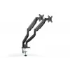 Soporte doble de monitor universal con abrazadera y muelle de gas DIGITUS 17-32in 2x 9kg