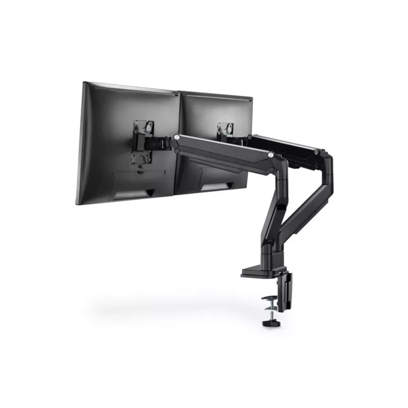 Soporte doble de monitor universal con abrazadera y muelle de gas DIGITUS 17-32in 2x 9kg