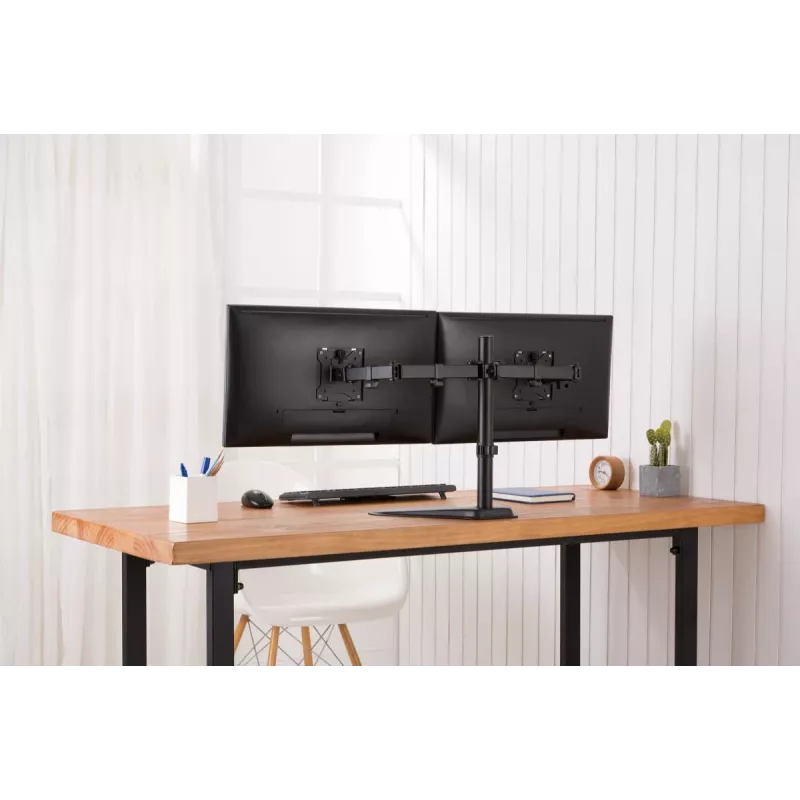 Soporte doble de monitor universal DIGITUS 17–32 pulgadas 2x 8 kg (máx.) Negro