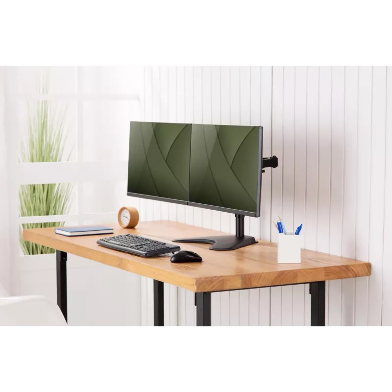 Soporte doble de monitor universal DIGITUS 17–32 pulgadas 2x 8 kg (máx.) Negro
