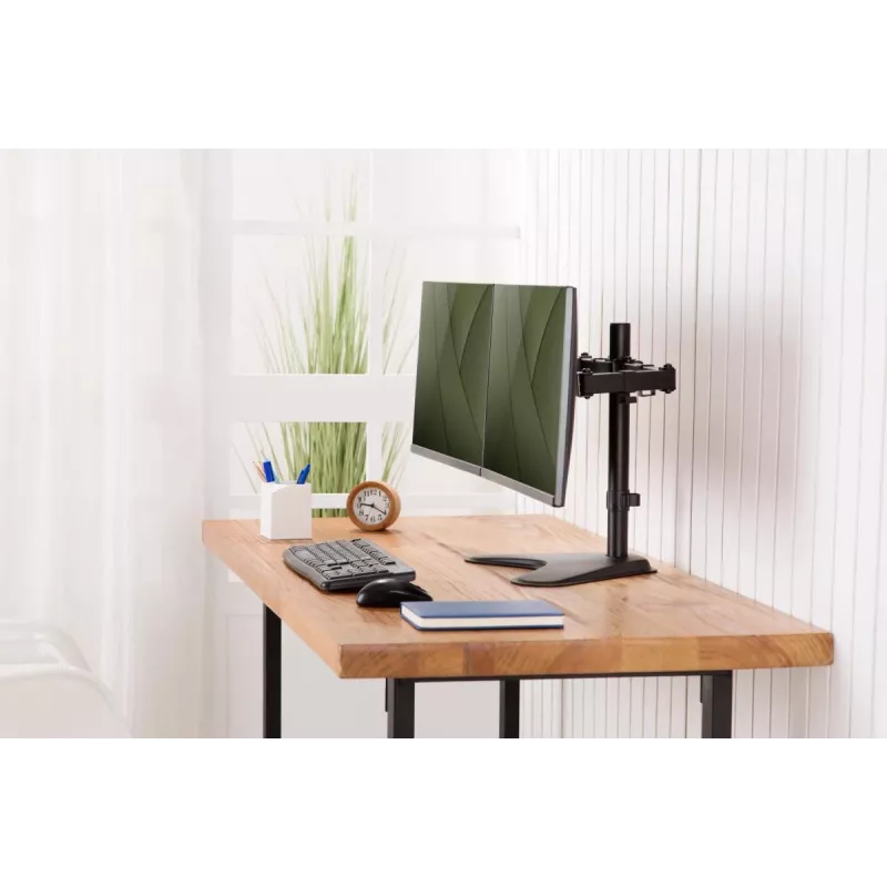 Soporte doble de monitor universal DIGITUS 17–32 pulgadas 2x 8 kg (máx.) Negro