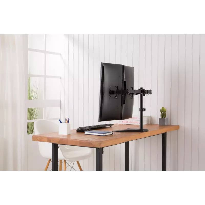 Soporte doble de monitor universal DIGITUS 17–32 pulgadas 2x 8 kg (máx.) Negro