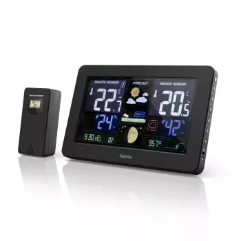 Estación meteorológica con batería Hama Premium Black 00186380
